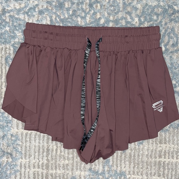 Inflachi Elastic Waist Drawstring Athletic Skort - Picture 4 of 9